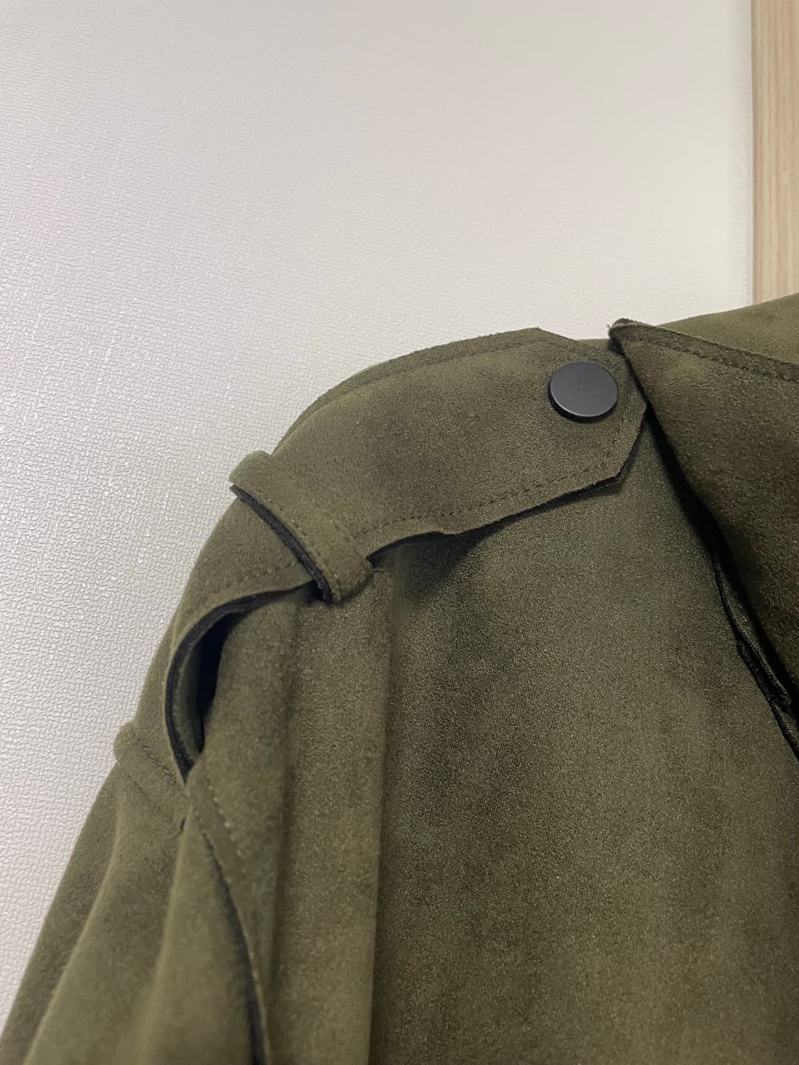 자라 스웨이드 트렌치코트 카키 55 상품이미지6