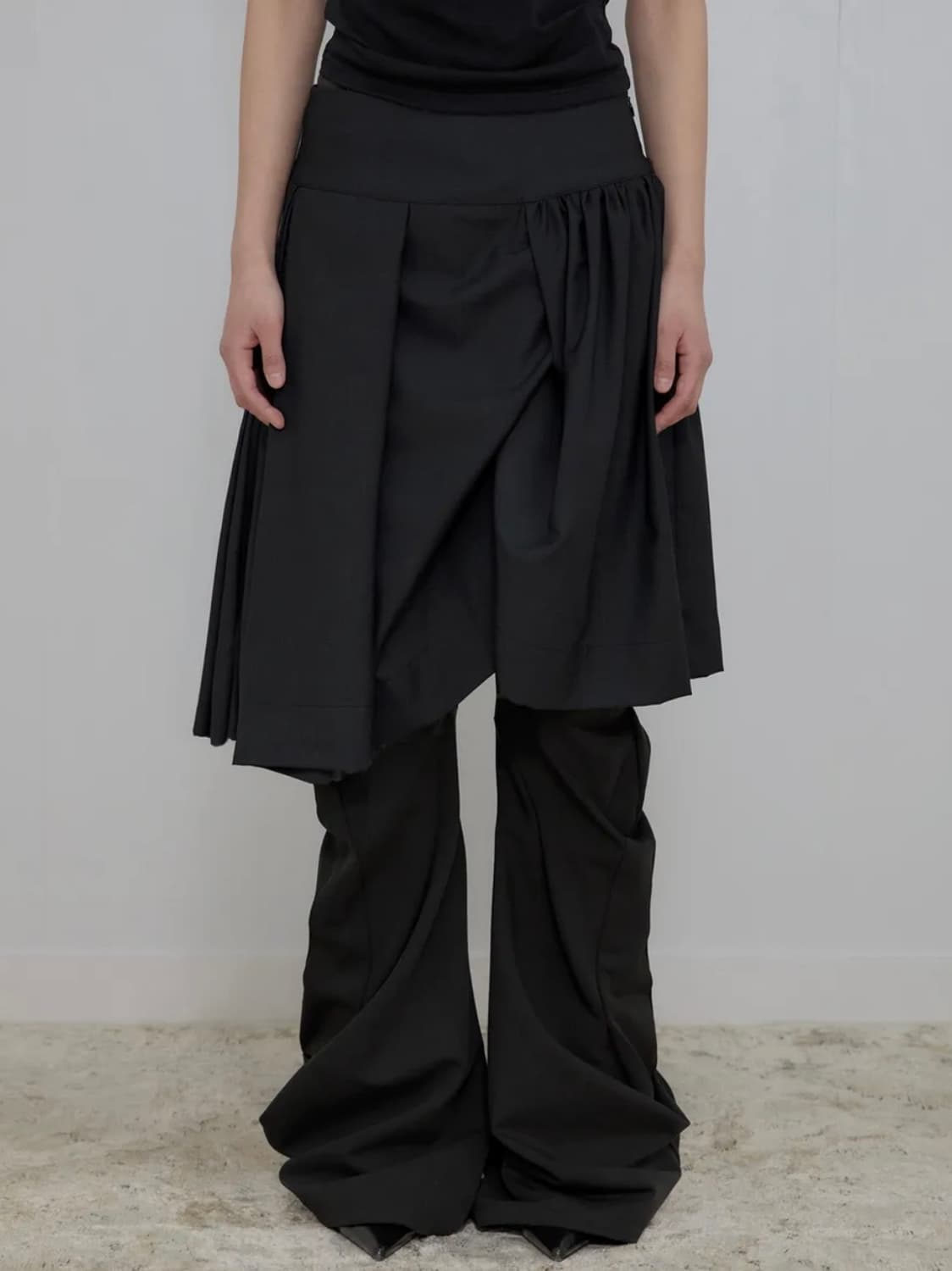 플레어업 Asymmetrical Draped Midi Skirt 2사이즈 상품이미지1