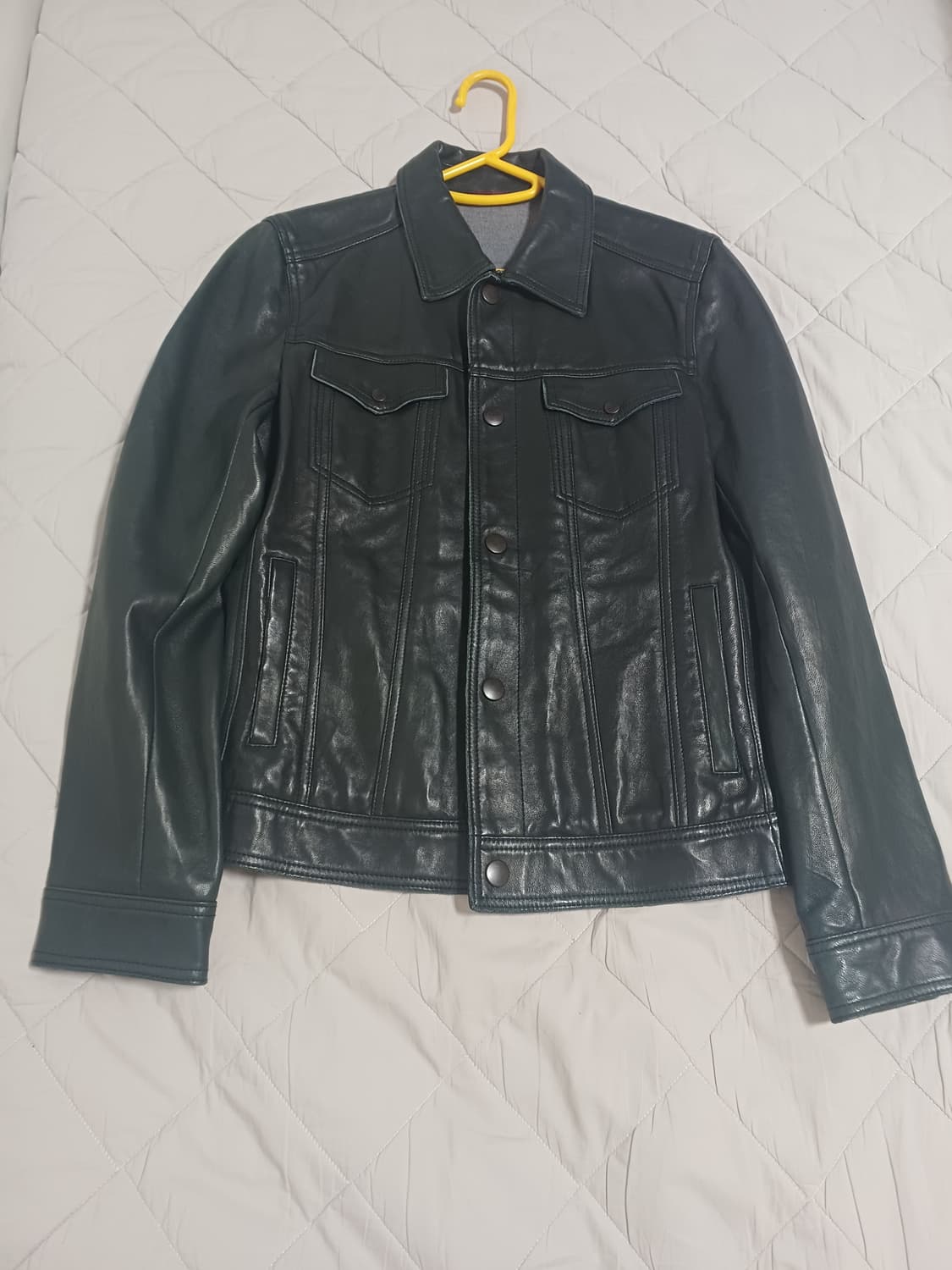 빈티지 가죽 트러커 자켓 상품이미지1