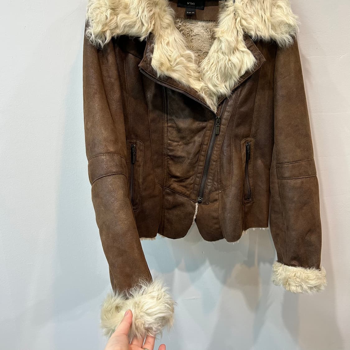 브라운 양털 무스탕 자켓 상품이미지3