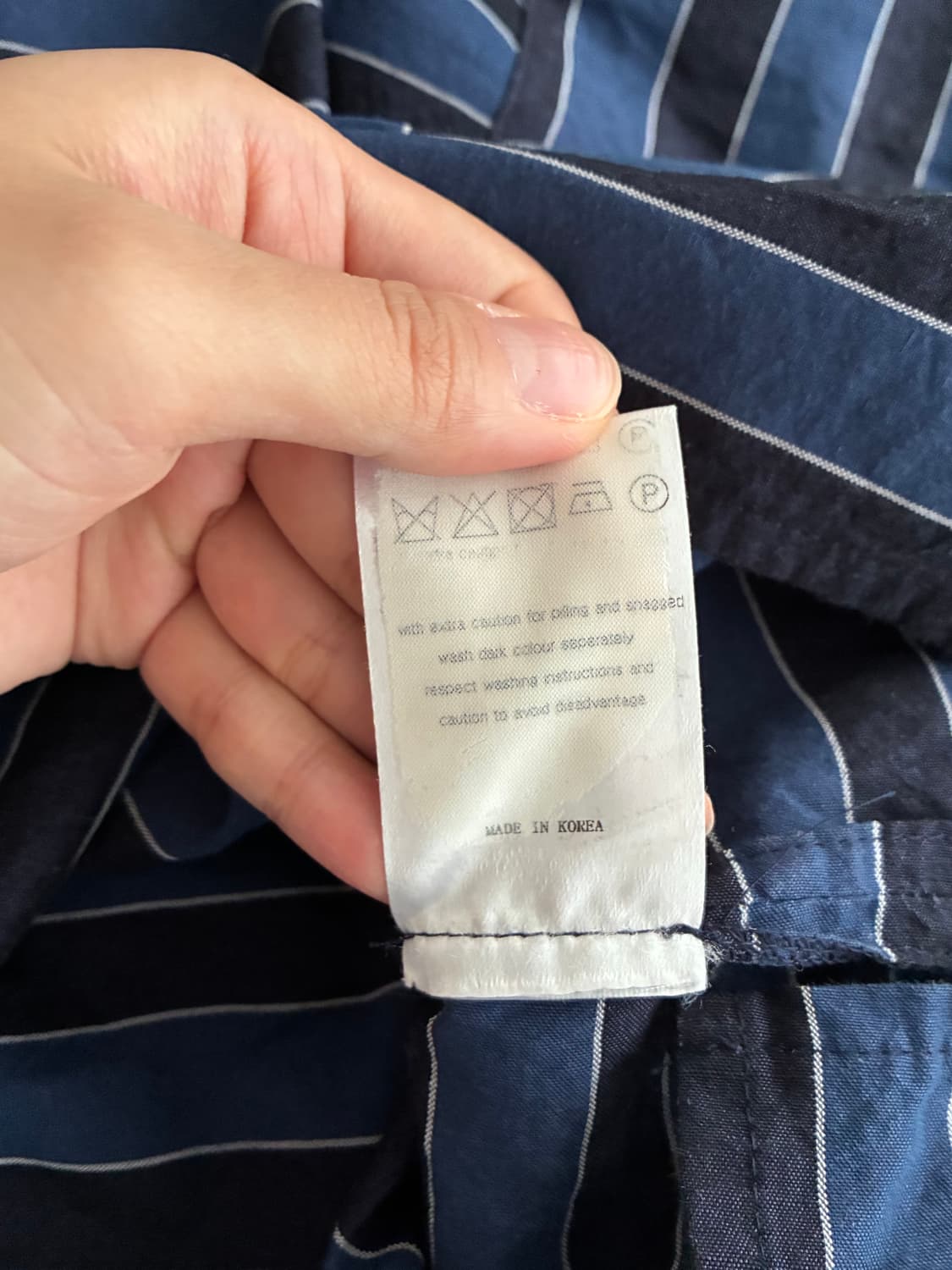 1) 마쥬 maje 스트라이프 린넨 블라우스 블루 상품이미지6