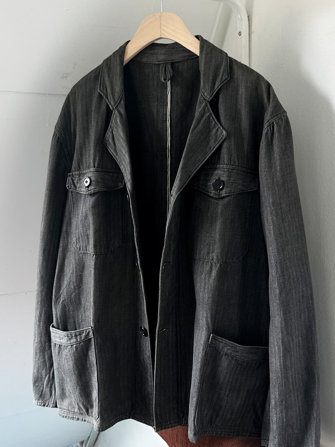 Herringbone pattern design single jacket 상품이미지5