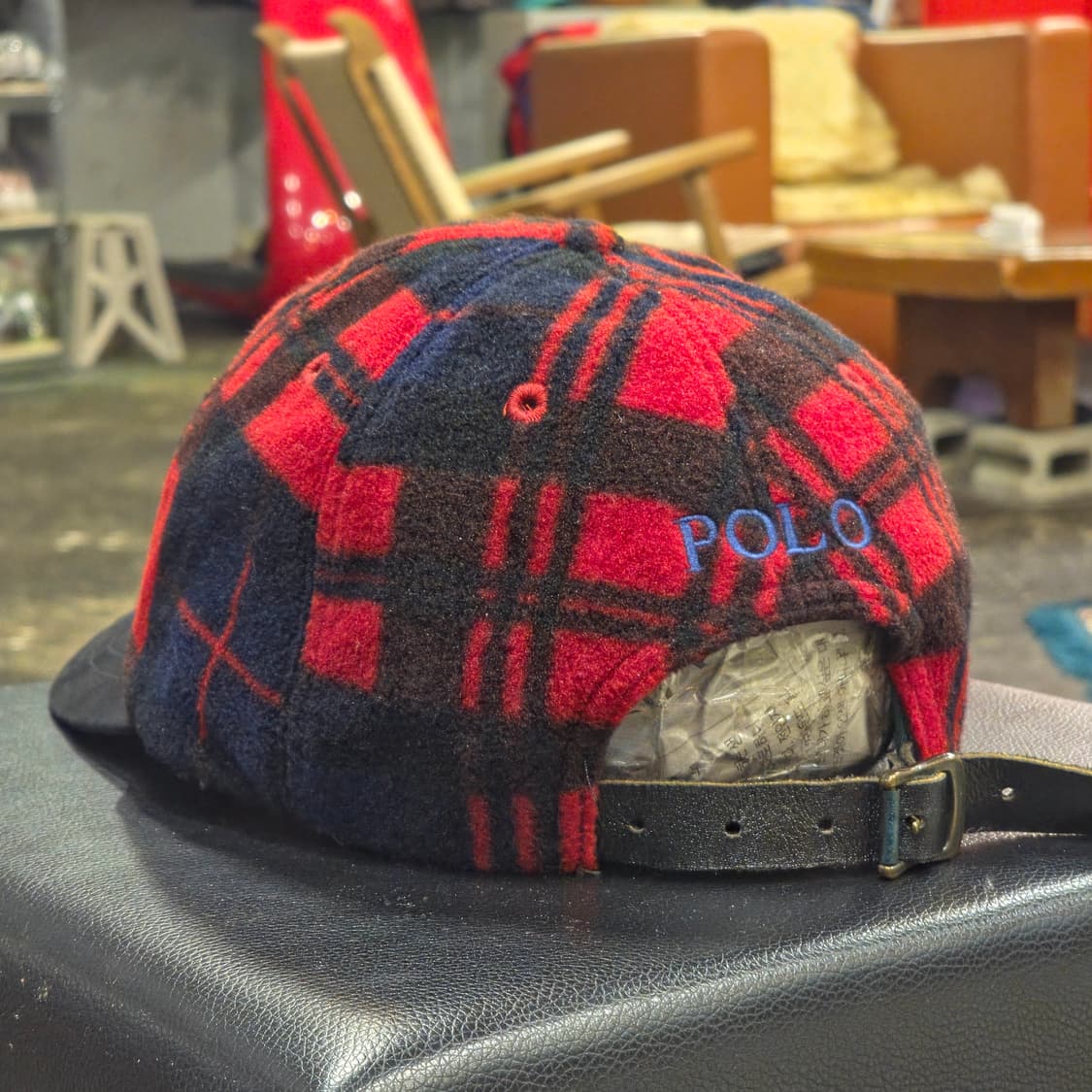 폴로 랄프로렌 레드 체크 볼캡 모자 상품이미지4