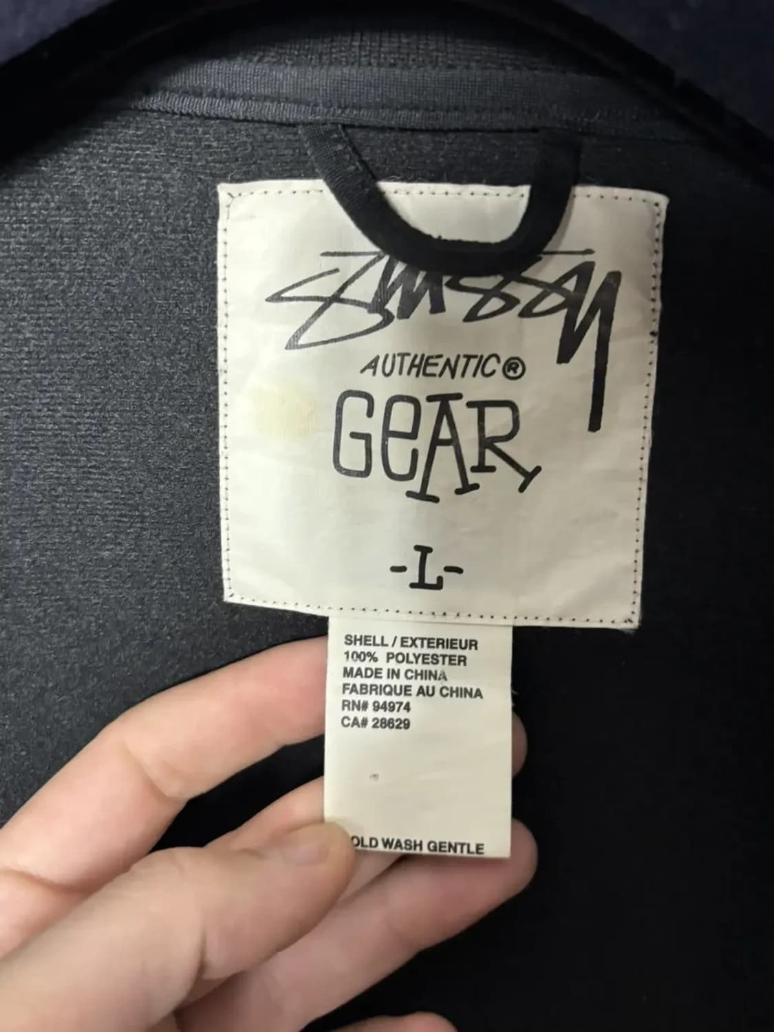 스투시 올드스쿨 트랙탑 져지 블랙 상품이미지5