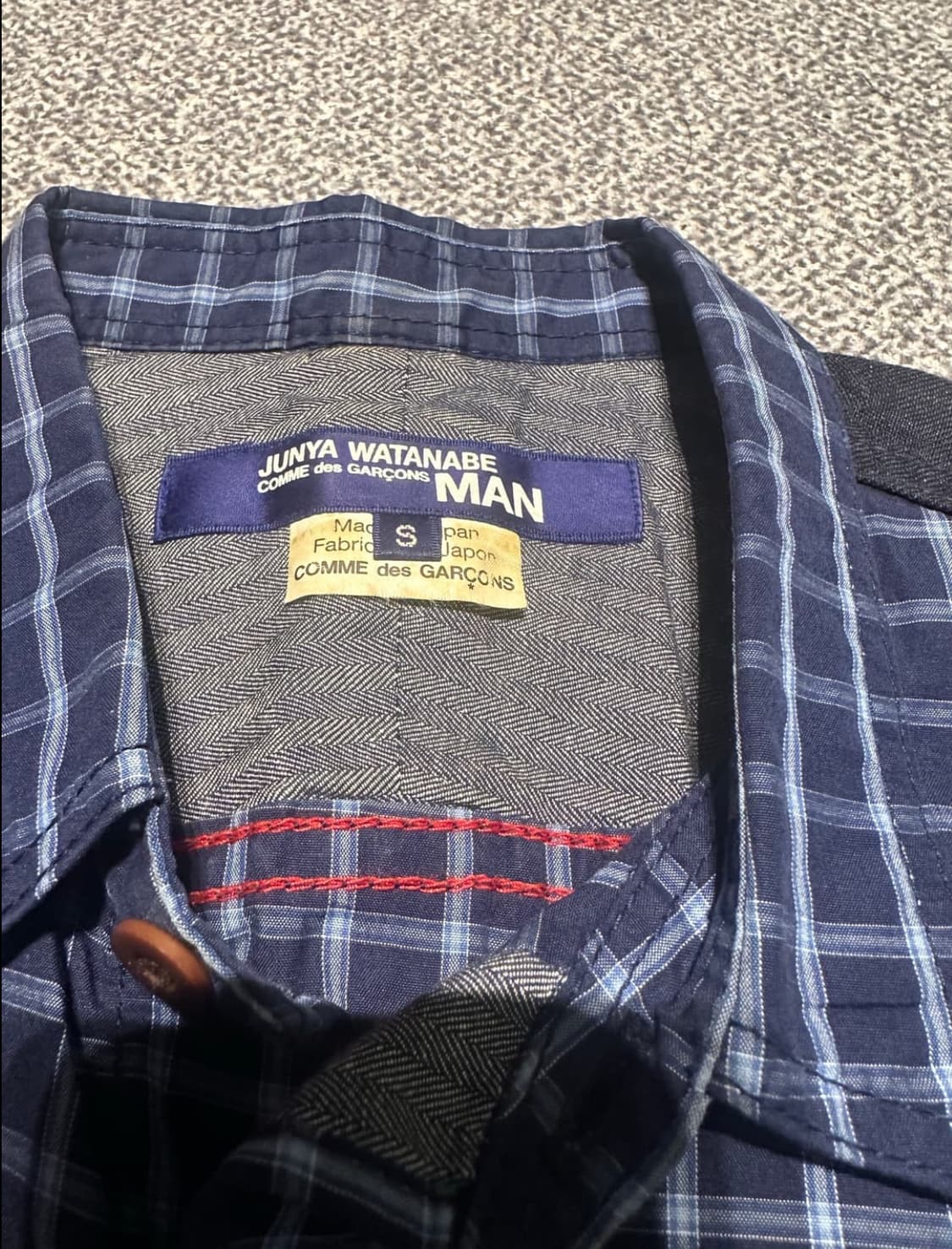 준야와타나베 꼼데가르송 체크 셔츠 상품이미지2