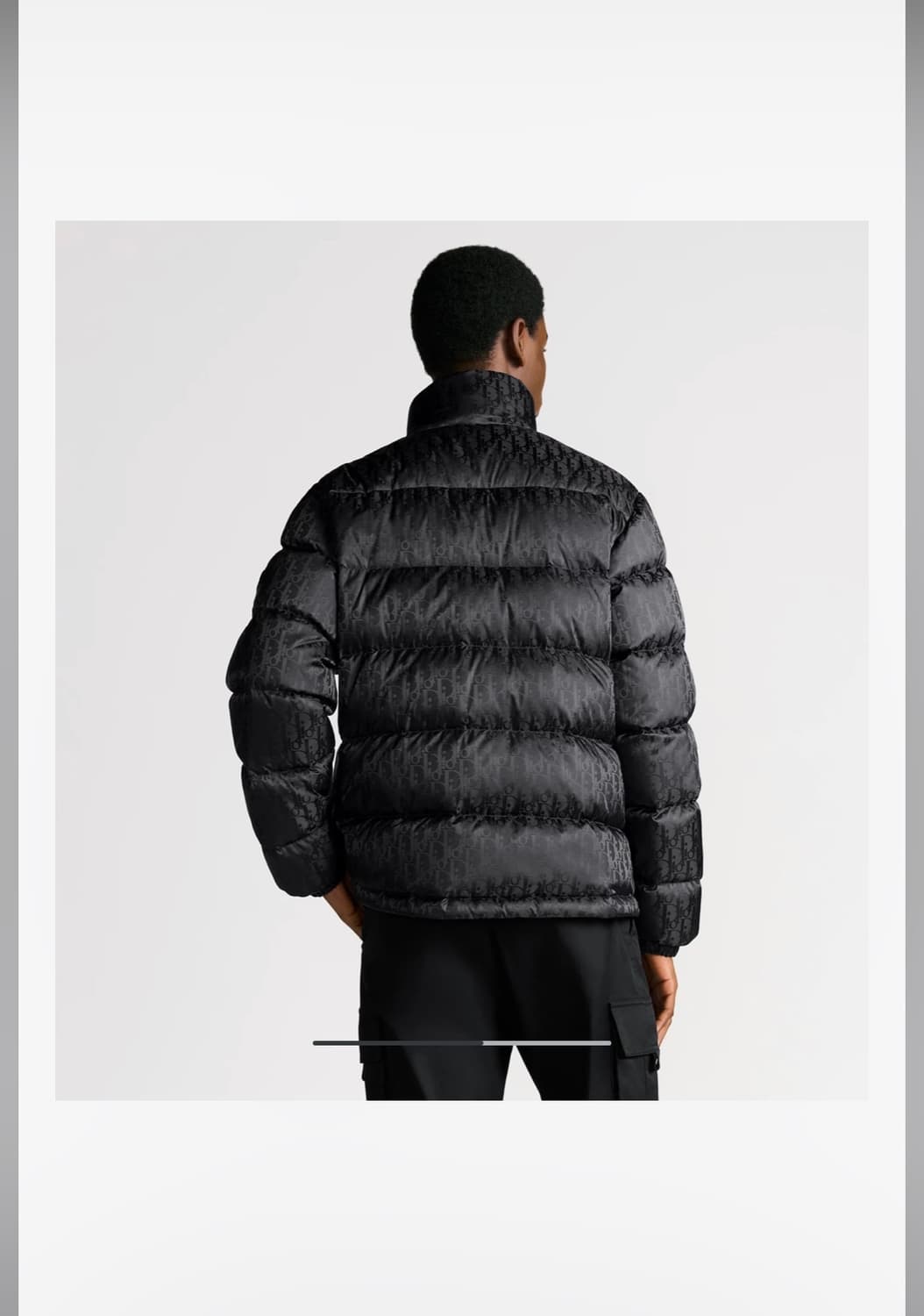 디올 오블리크 다운 자켓 블랙 나일론 자카드 상품이미지4