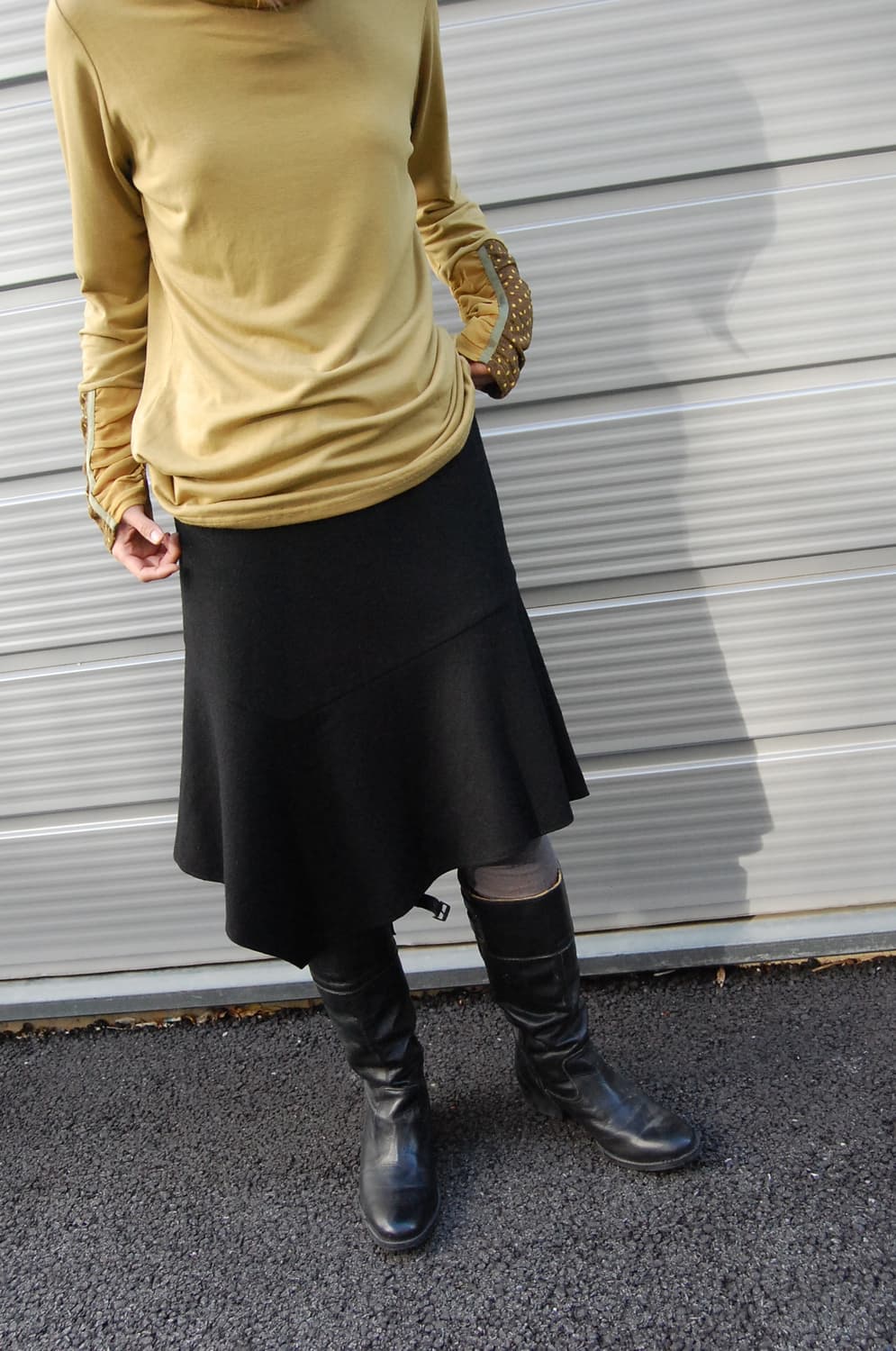 Coup de chance  unbalance wool skirt 상품이미지3