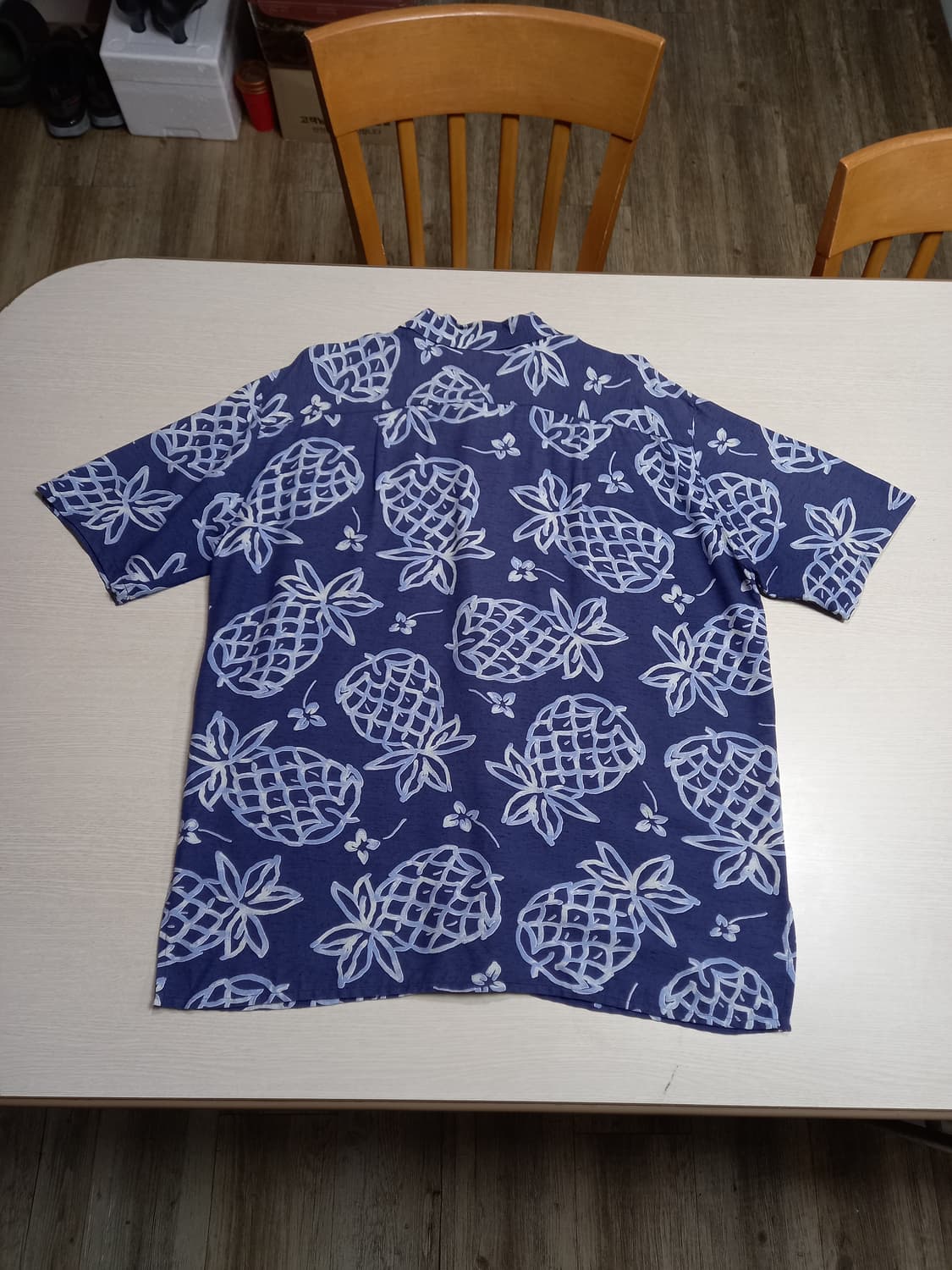 XL105 VIVIDAKIKO 하와이안셔츠 네이비 XL-465 상품이미지2