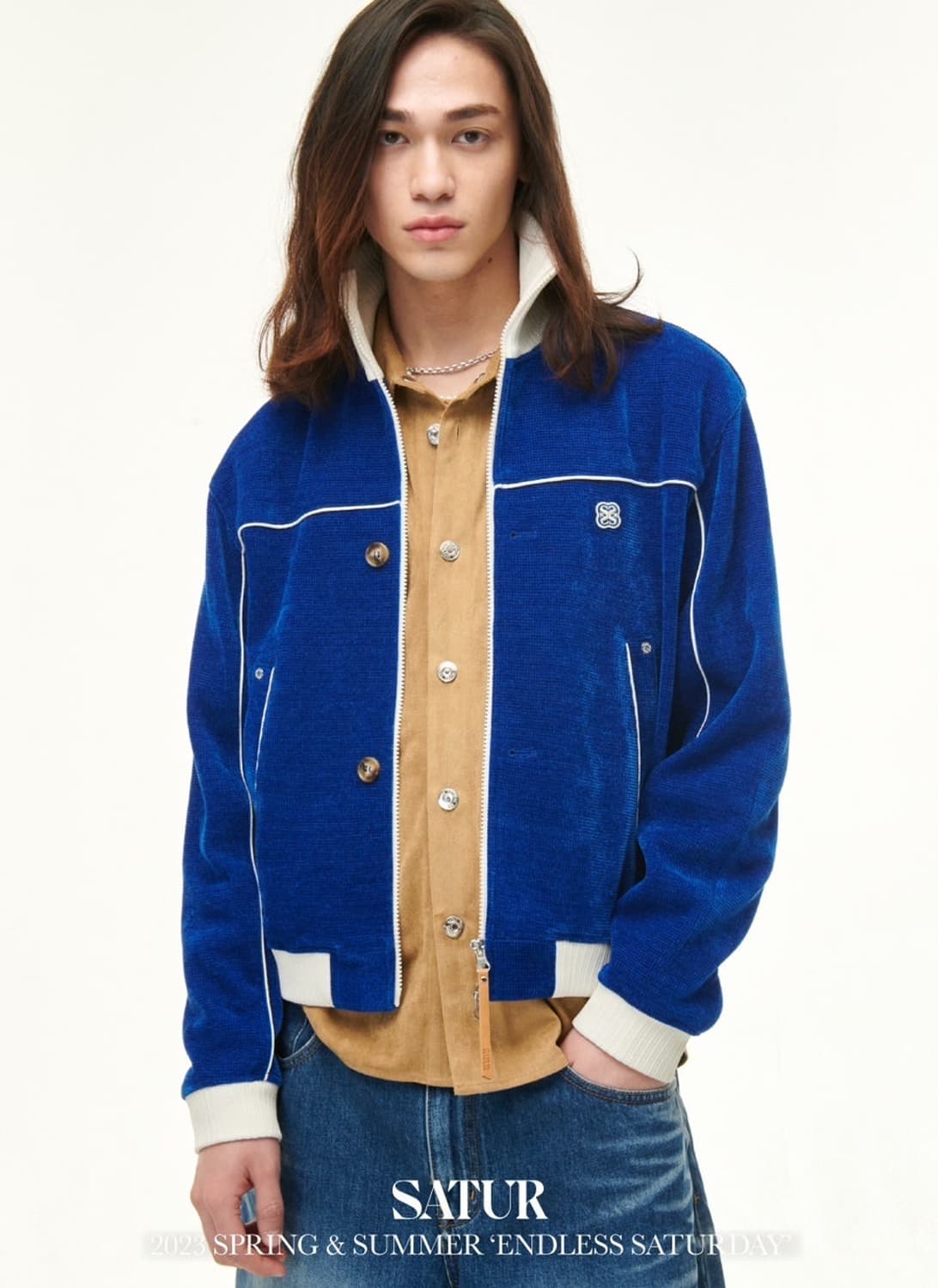 세터 하젠 벨루어 숏 트랙 자켓 리조트 블루 상품이미지2