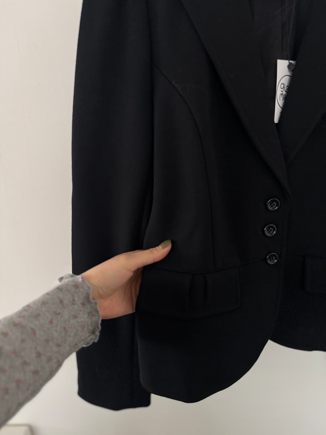 [Y2K/빈티지] KUMIKYOKU 쿠미쿄쿠 블랙 퍼프 숏 자켓 상품이미지3