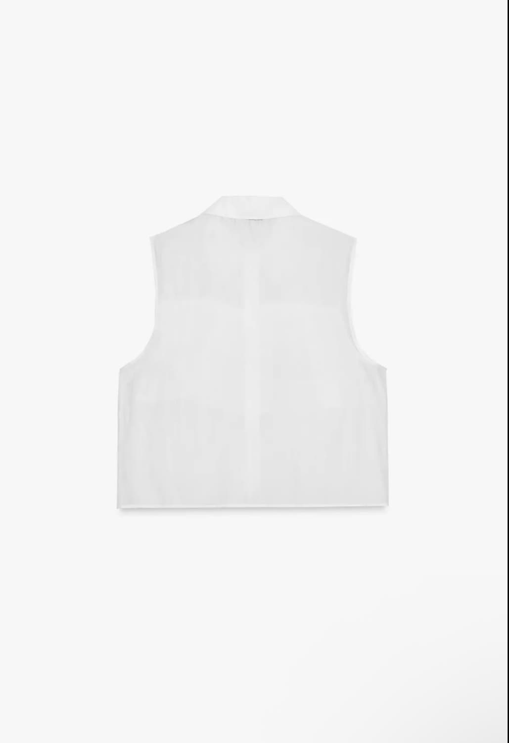 (새상품) ZARA 자라 프릴 세미 시스루탑 상품이미지3