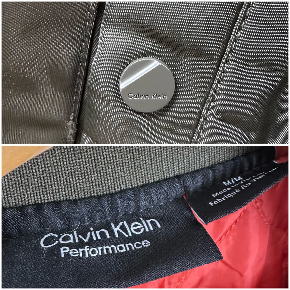 캘빈클라인 퍼포먼스 롱 바머 점퍼 카키 M(95) 안감누빔 J23 상품이미지9