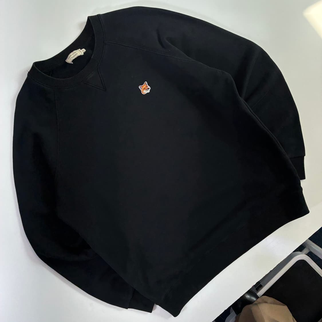 Maison Kitsune  메종키츠네 폭스헤드 패치 블랙 코튼 맨투맨  상품이미지2