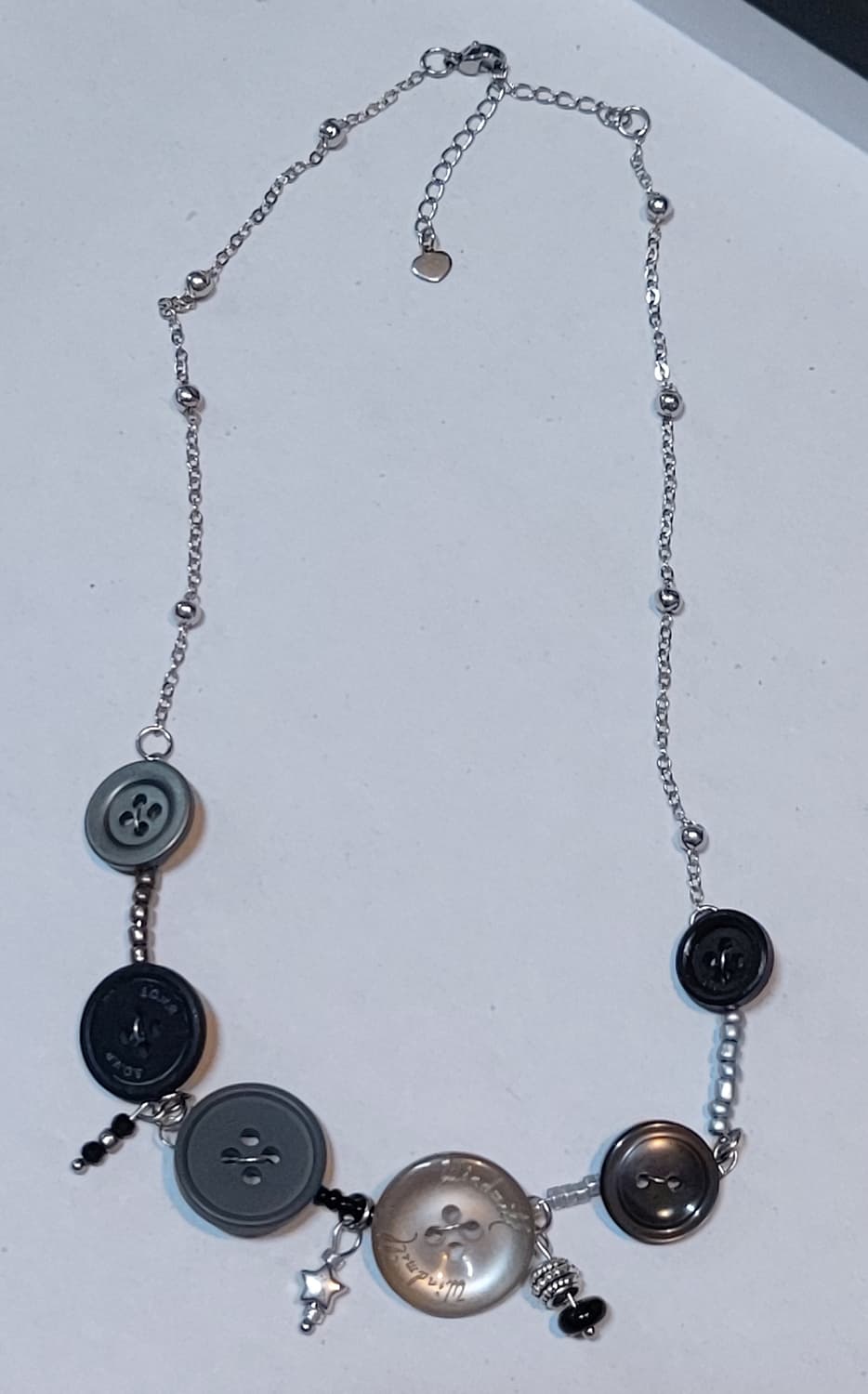 핸드메이드 단추 목걸이 상품이미지2