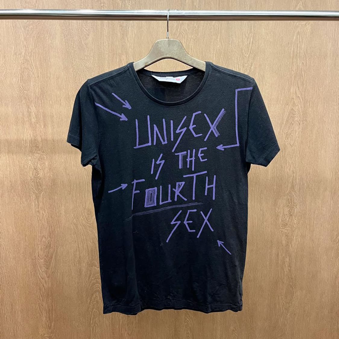 디젤 코튼 반팔 티셔츠 레터링 프린팅 라운드넥 디테일 레귤러핏 블랙 상품이미지2