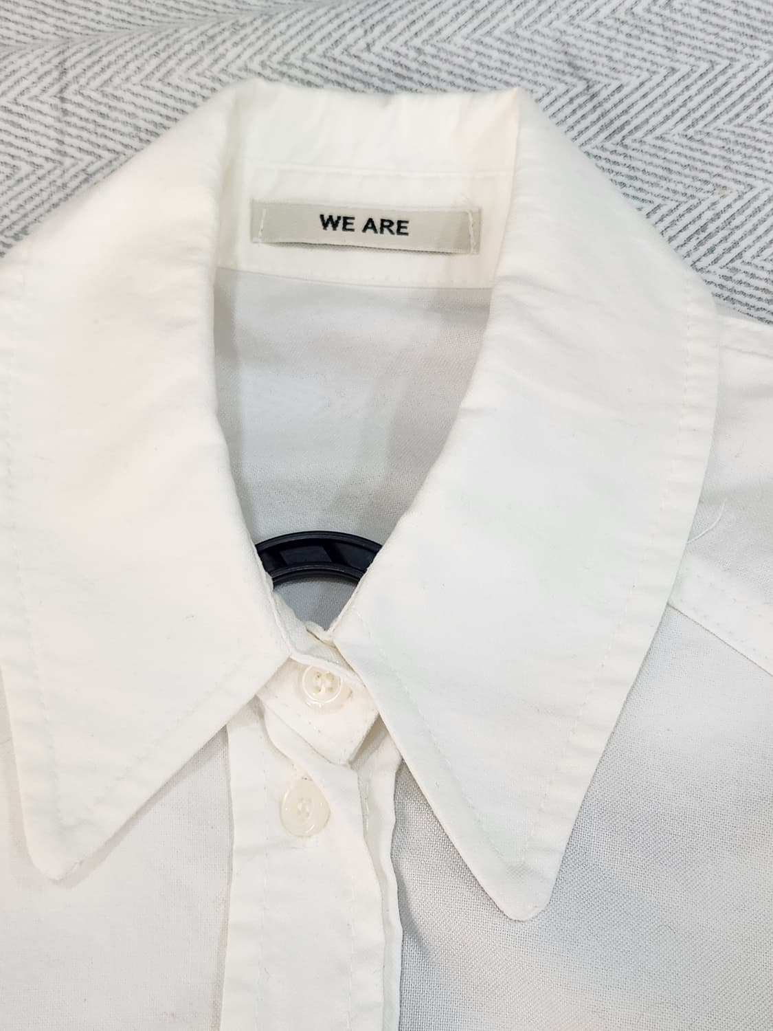 [F] WE ARE 위아 화이트 코튼 셔츠 여성 프리사이즈 상품이미지4