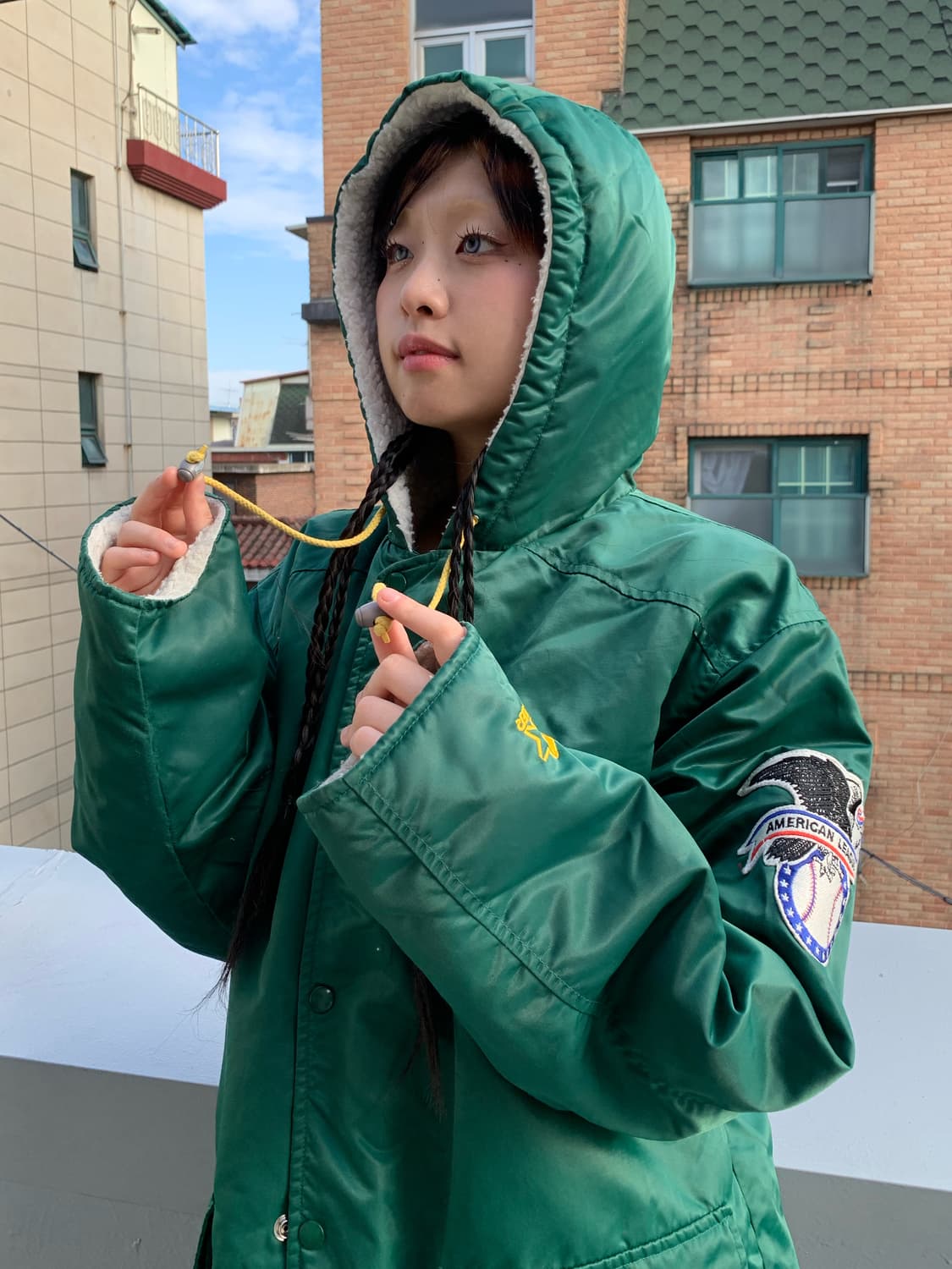 스타터 MLB 오클랜드 애슬레틱스 롱 자켓 상품이미지5