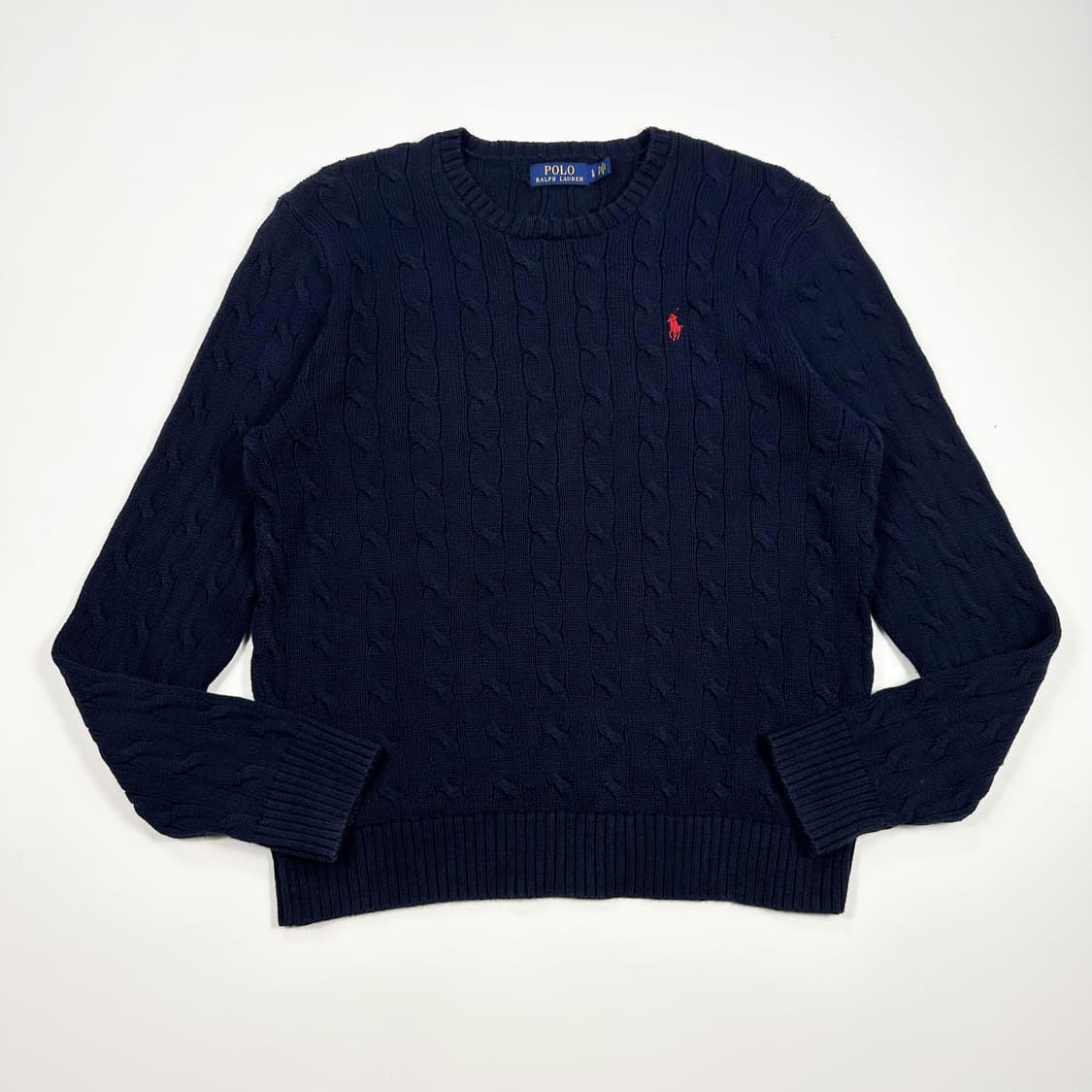폴로 랄프로렌 클래식 케이블 니트 네이비 L 상품이미지1