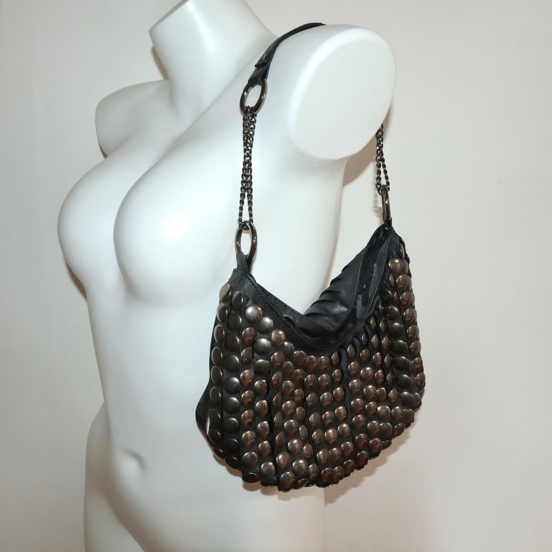 Stud leather chain bag 상품이미지7