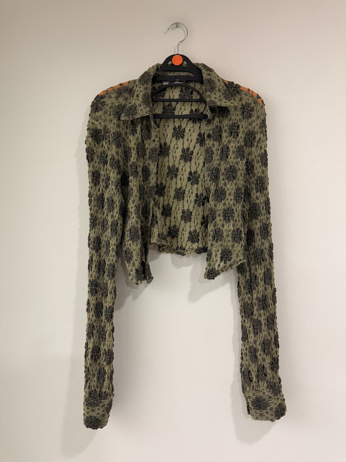 604service 레이스 크롭 셔츠 상품이미지2