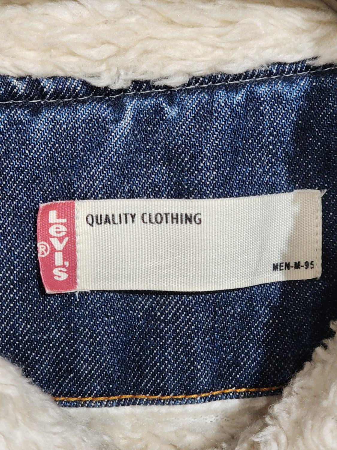 (M) 리바이스 양털 청자켓 중진청 데님자켓 레드탭  상품이미지3