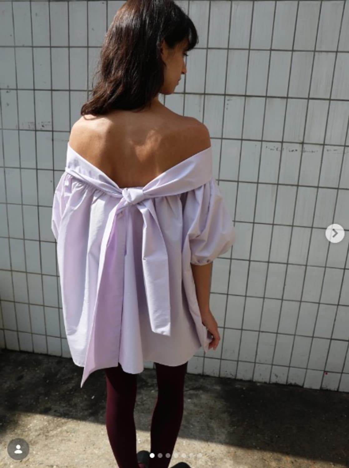 amorshaee BACK RIBBON TOP (라벤더) 상품이미지3