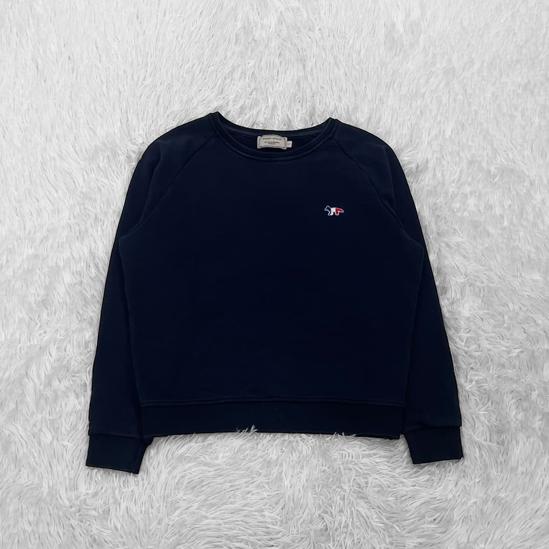 메종키츠네 트리플 폭스 컬러 맨투맨 네이비 상품이미지2