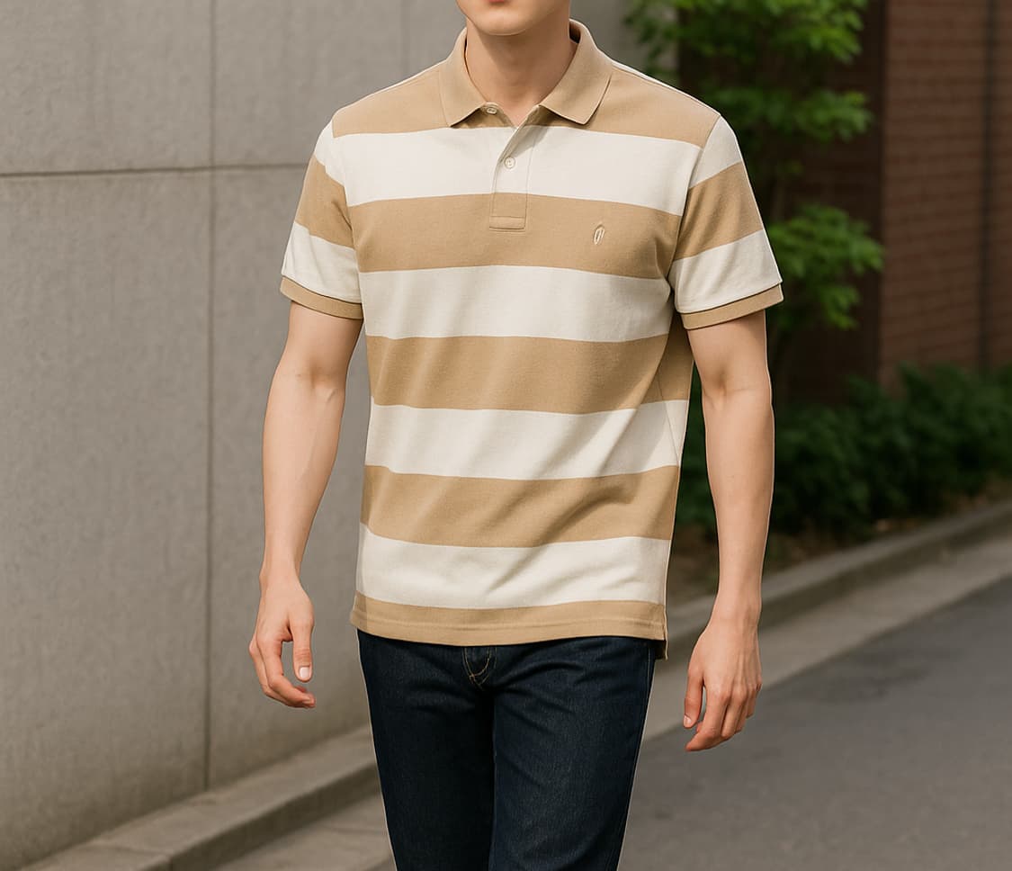 폴로 랄프로렌 스트라이프 반팔 카라티_L 상품이미지1