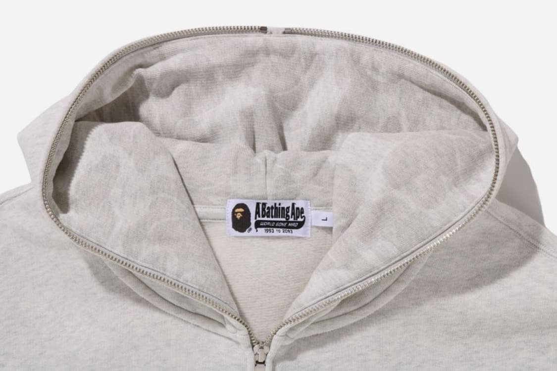 베이프 원포인트 후드집업 멜란지 (베이지) 상품이미지2