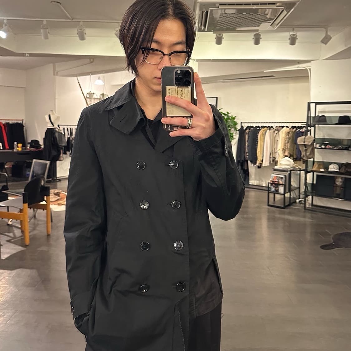 꼼데가르송 옴므플러스 컷아웃 트렌치 코트 상품이미지6