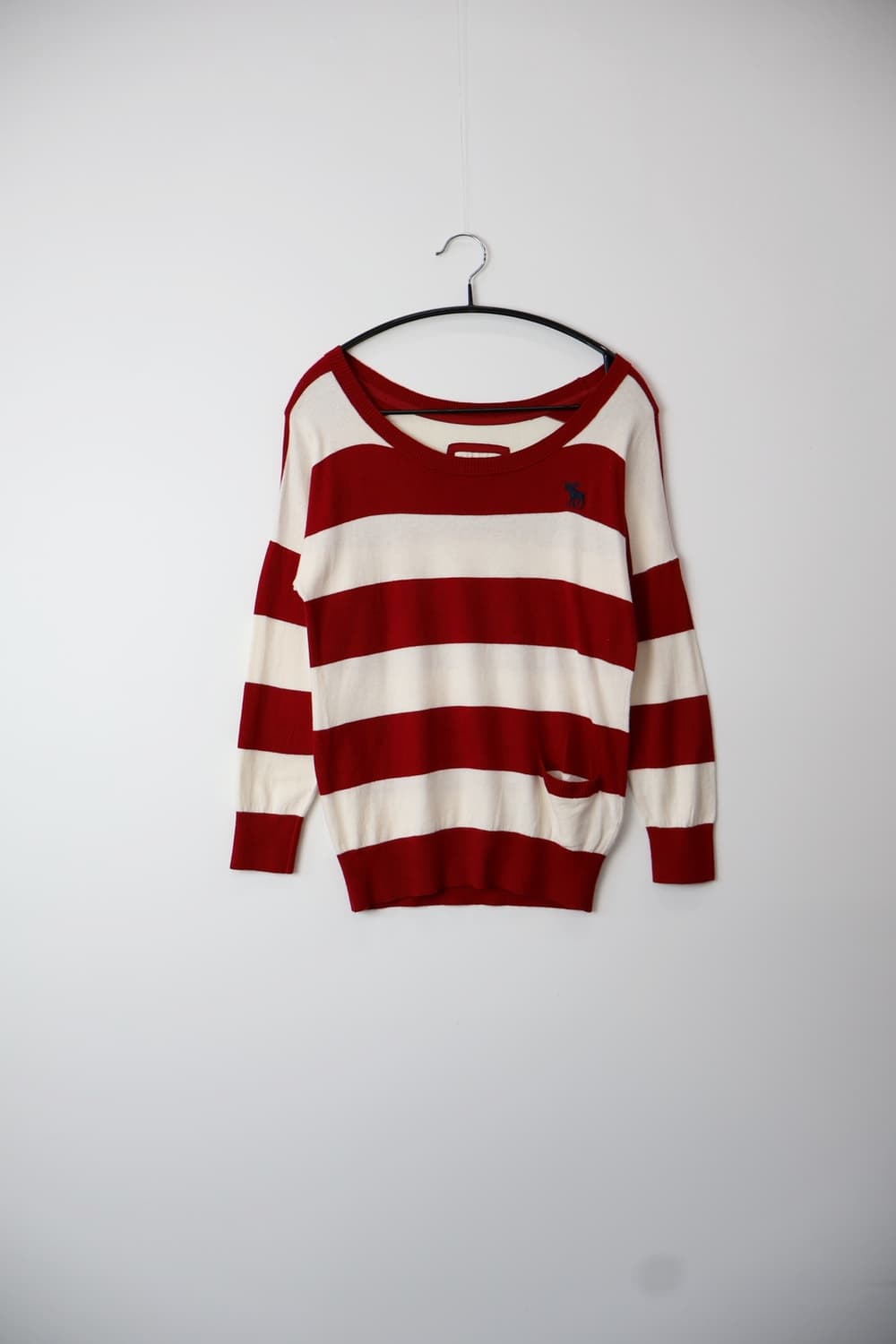 Abercrombie Red Striped Knit Top 상품이미지4