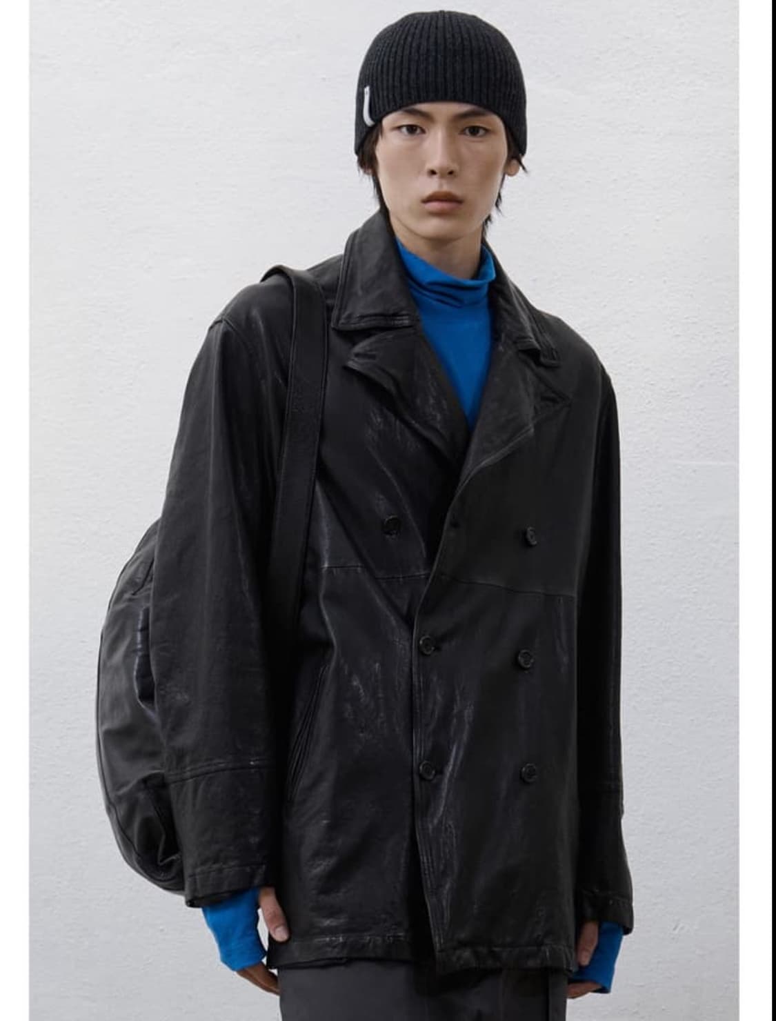 26ss 유스 워시드레더자켓 S size 상품이미지1