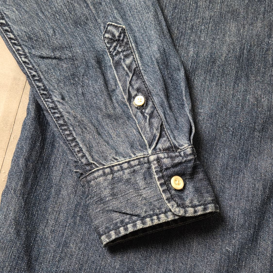 QUIKSILVER 빈티지 인디고 코튼 데님 셔츠 A00648 상품이미지5