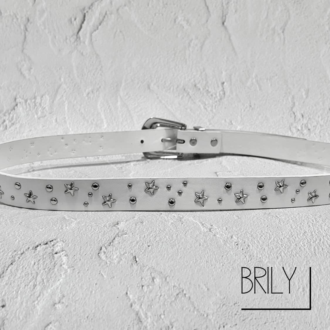 [Unisex] MAY2 스타 별 스터드 비건 가죽 클래식 웨스턴 벨트 상품이미지4
