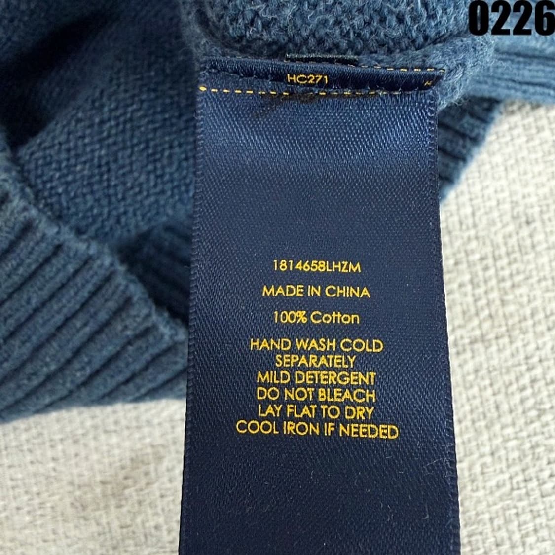 폴로 랄프로렌 하프집업 코튼 니트 S  상품이미지7