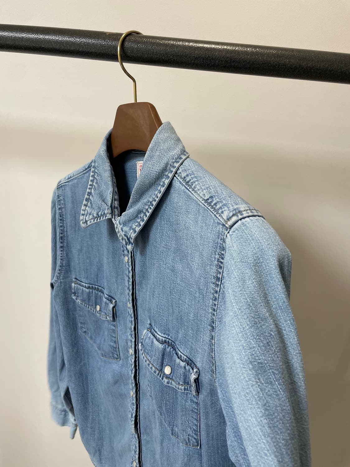 (M) Levis 리바이스 투포켓 연청 웨스턴 데님 셔츠 상품이미지2