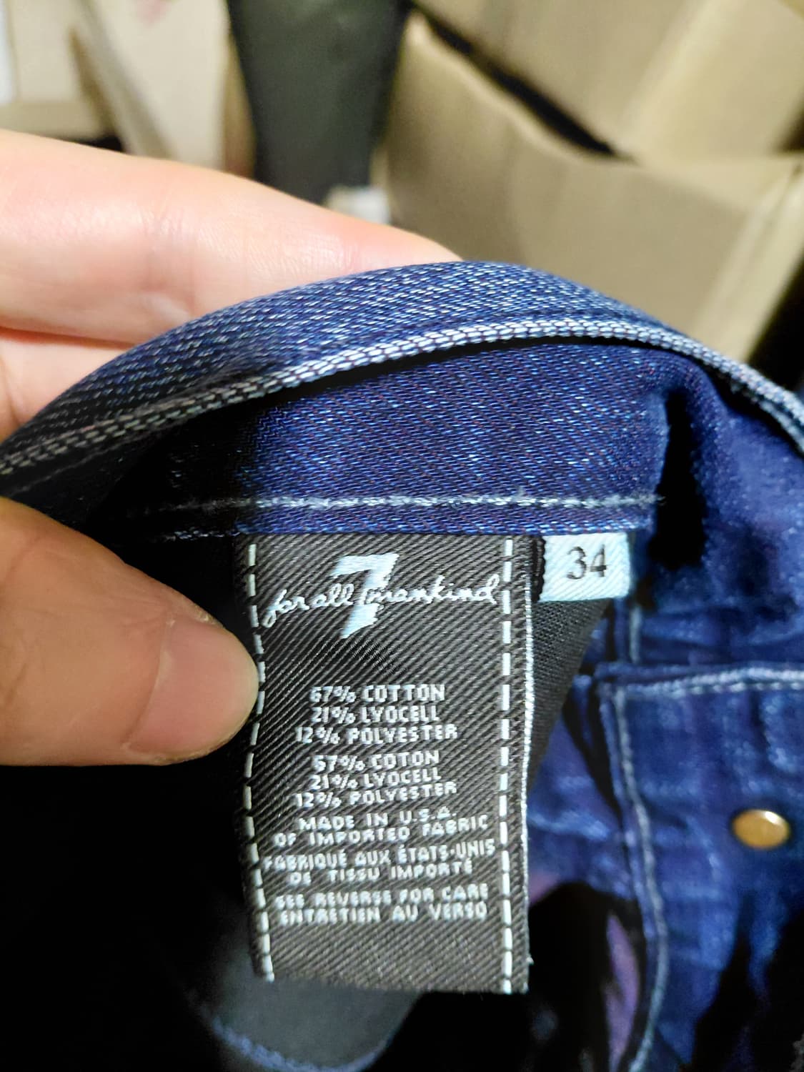 [세븐진]슬림 스트레이트핏 데님 청바지 36사이즈 상품이미지6