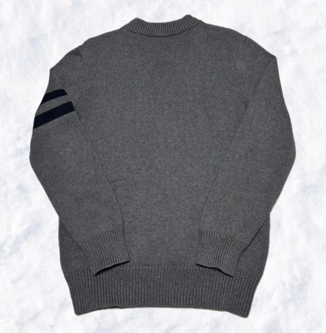 폴로 랄프로렌 빅포니 그레이 네이비 니트 집업 상품이미지3