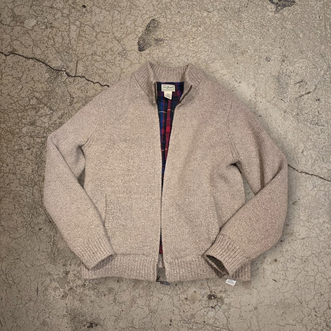 90s L.L.Bean 램스울100% 풀집 니트 스웨터 상품이미지1