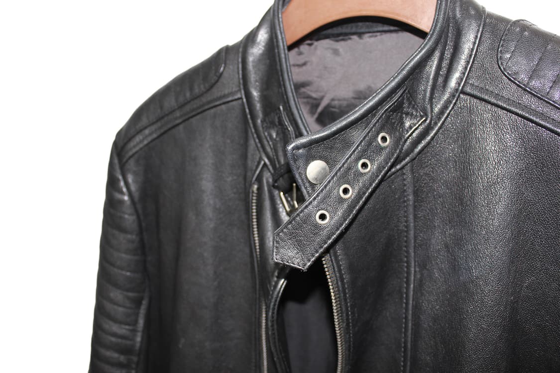 2000s JAPAN 램스킨 싱글 레더 바이커 자켓 상품이미지6