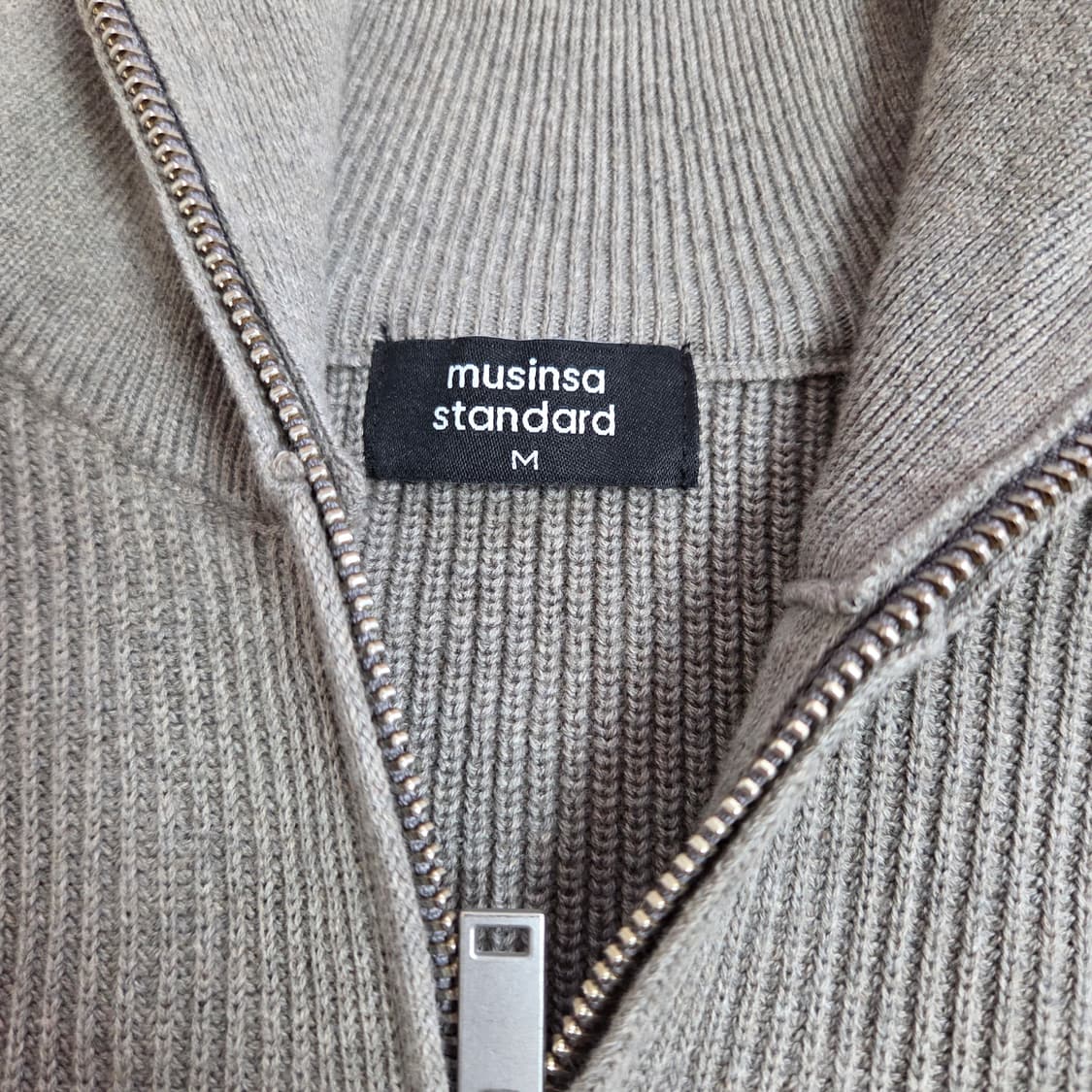 M 무신사 스탠다드 니트 집업 무탠다드 128 상품이미지2