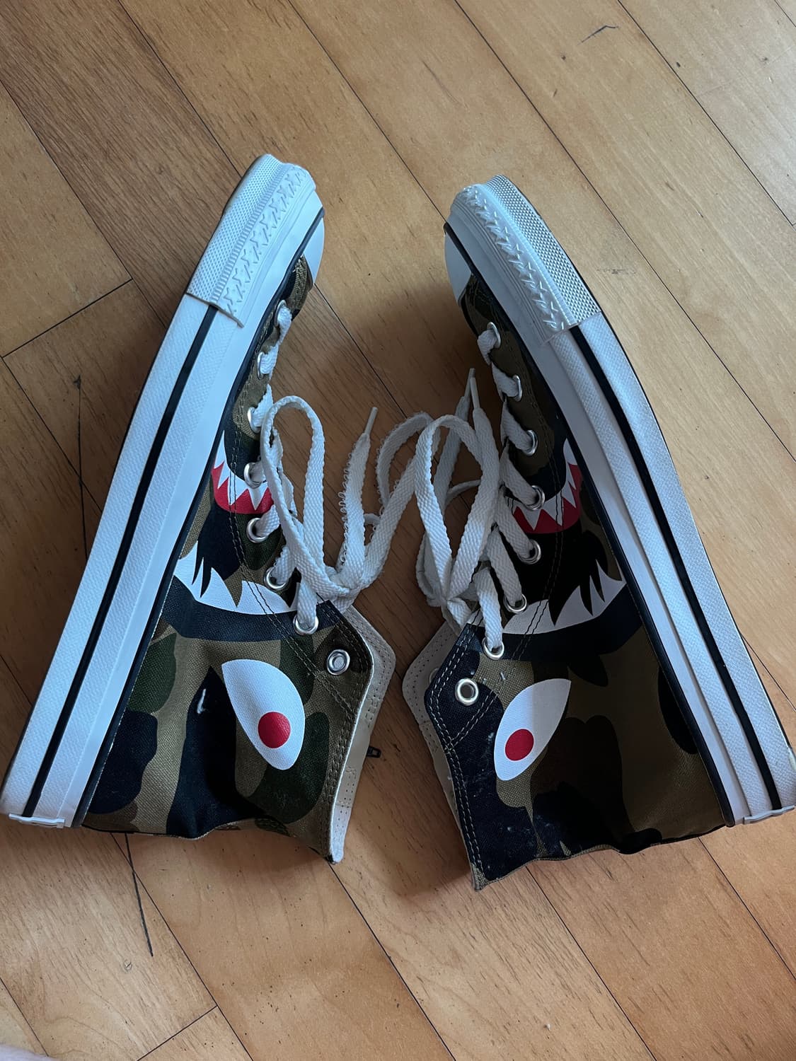 [280] 베이프 스타 샤크 카모 컨버스 하이탑 bape 상품이미지2
