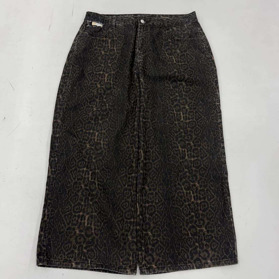 레오파드 와이드 빈티지 코튼팬츠 상품이미지2