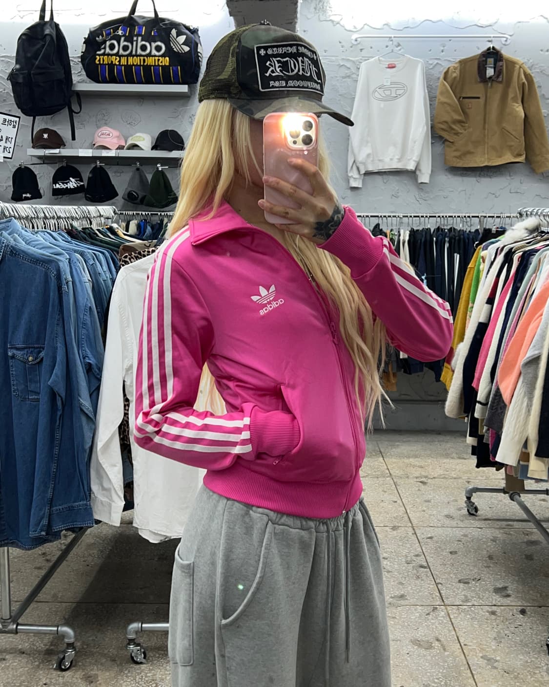 착샷O 아디다스 핑크 져지 85 상품이미지6