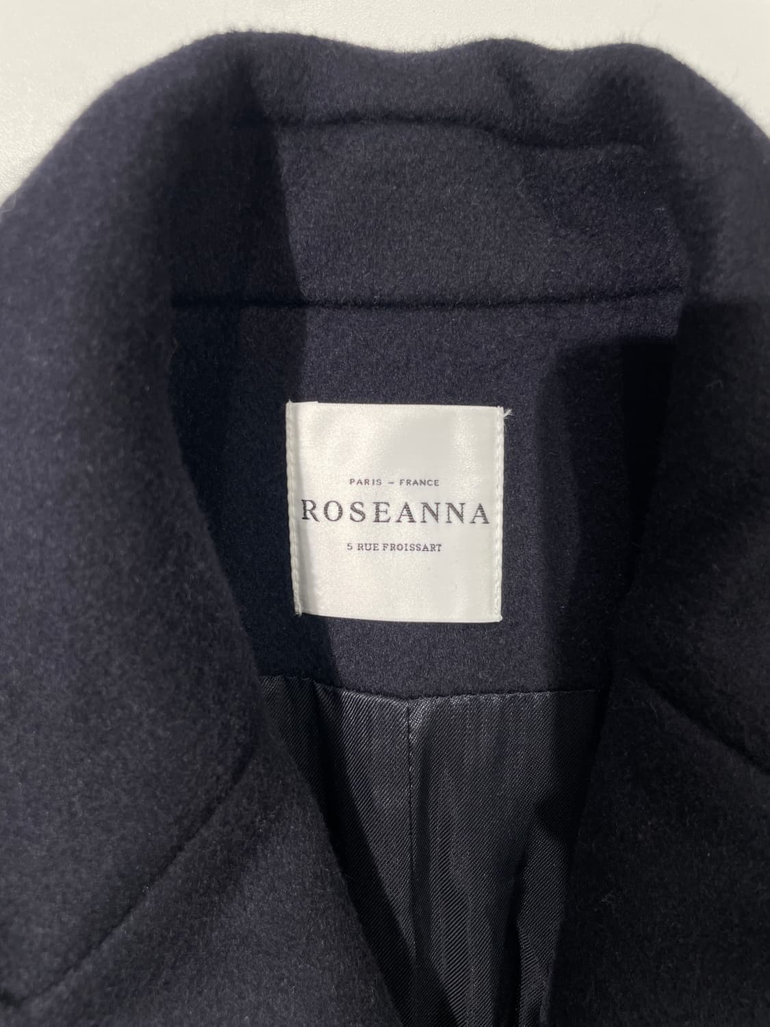 roseanna 다크 네이비 립스 포켓 스냅 울 코트 상품이미지7