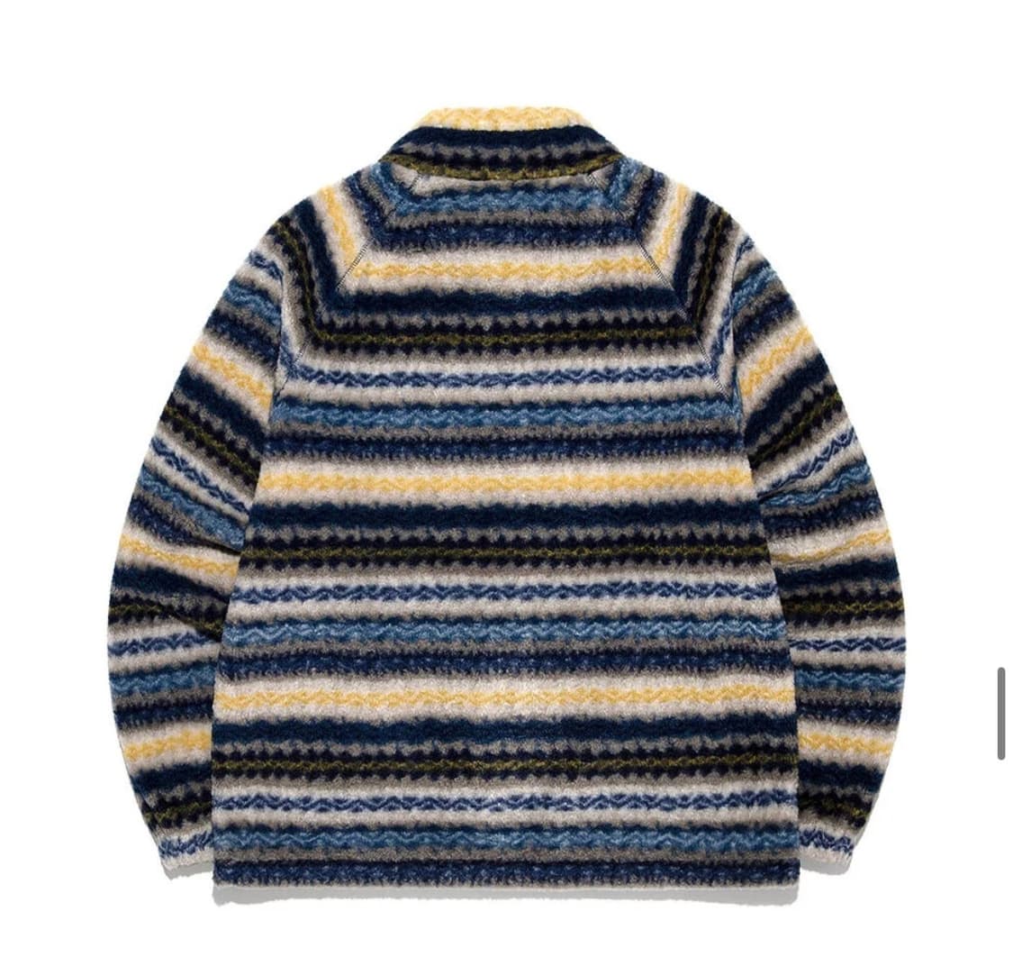 XL) lee 리 패턴 플리스 후리스 자켓 스트라이프 상품이미지2