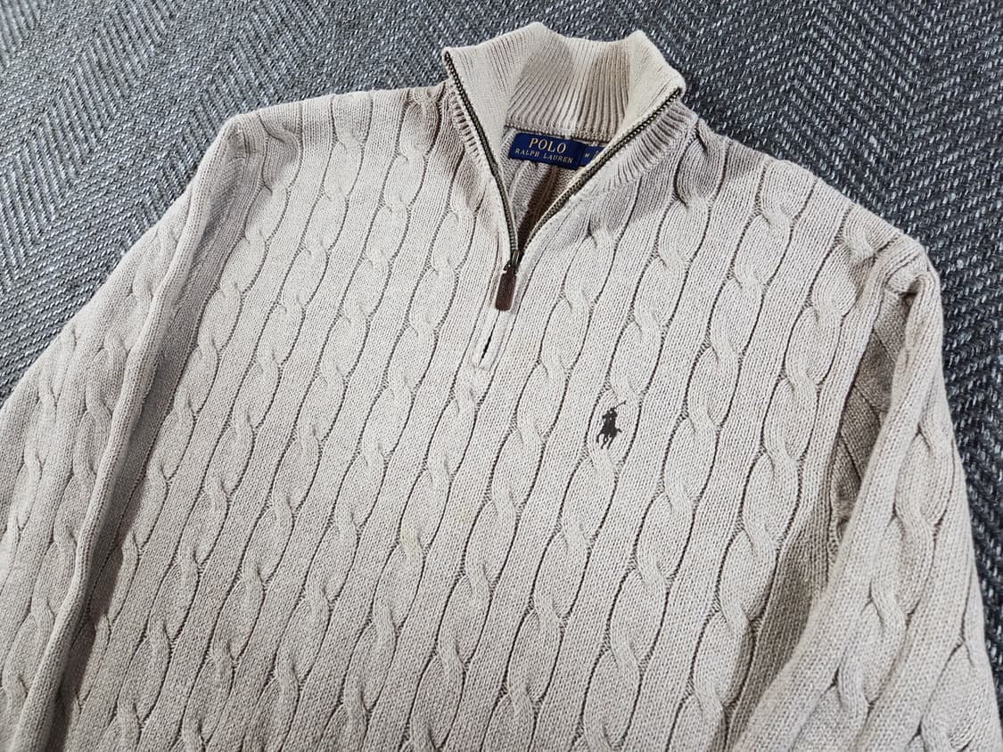 신형 QR 폴로 랄프로렌 케이블 반집업 하프집업 상품이미지3