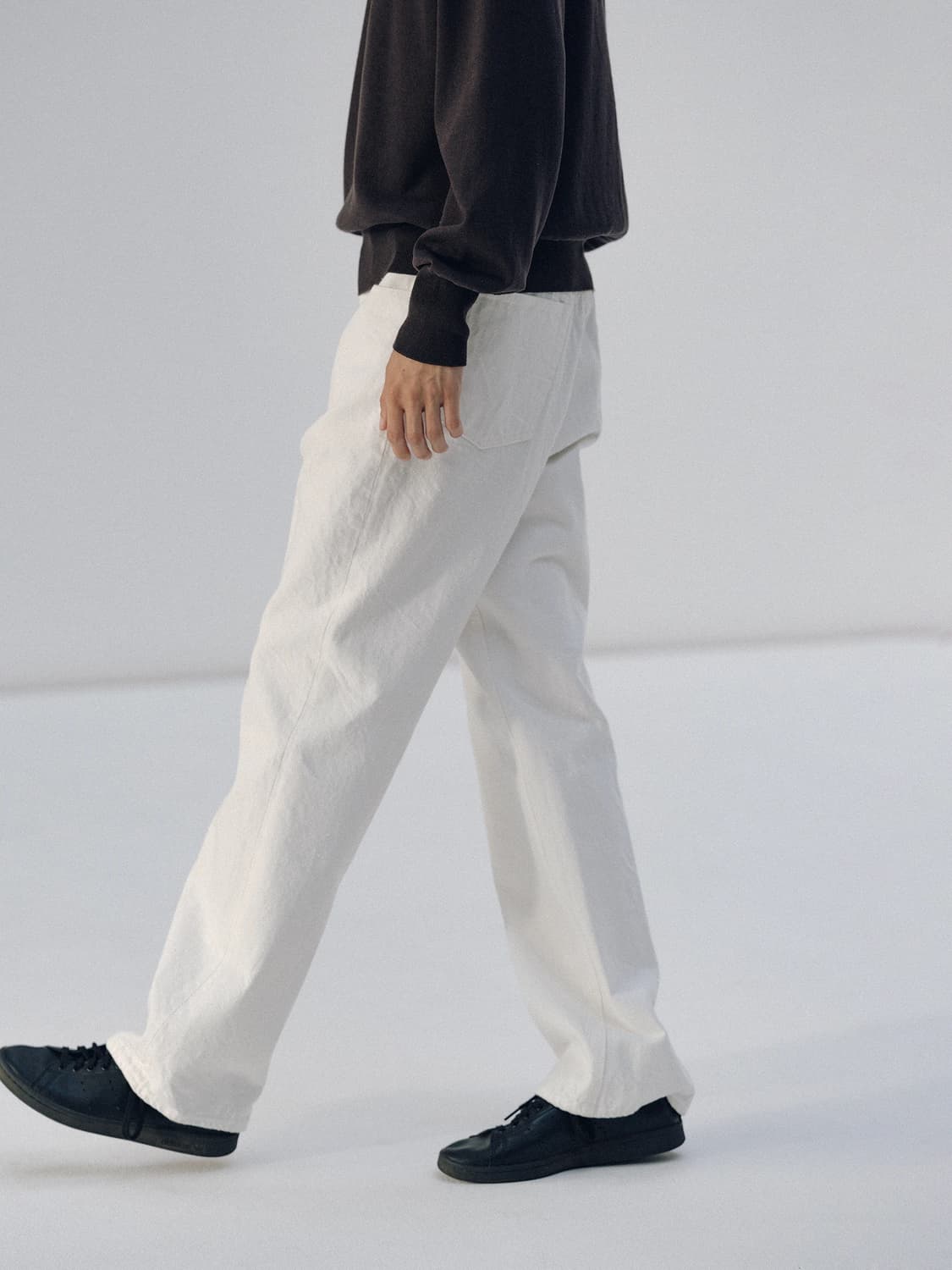 캡틴선샤인 스케이트 슈컷 데님 화이트 원워시 30사이즈 판매합니다 상품이미지3