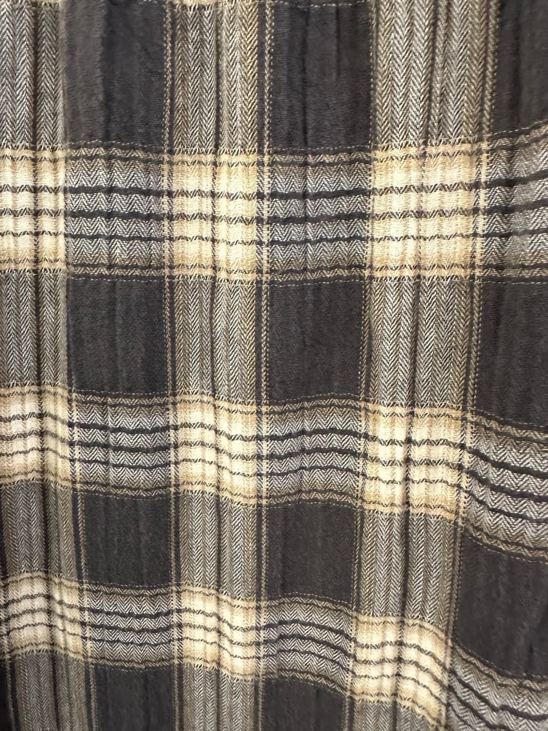 VINTAGE 빈티지 브라운체크 모리 블라우스 상품이미지3