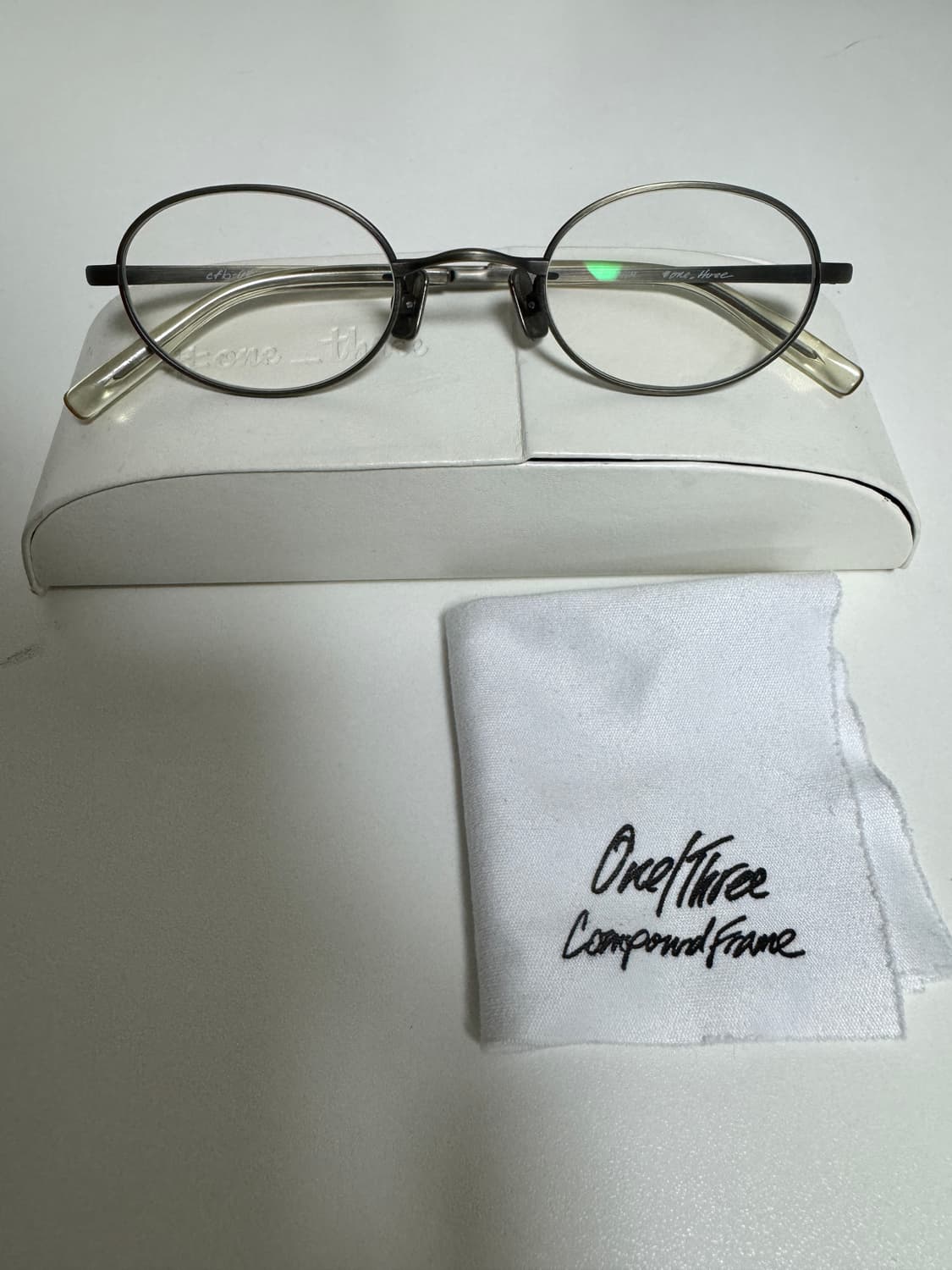 원쓰리컴파운드프레임 티타늄테 오벌형 안경 MADE IN JAPAN 상품이미지3